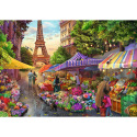 Trefl Puzzle Premium Plus - Teatime: Blumenmarkt, Paris 1000 Teile 68,3x48cm in einer Box 40x27x6cm
