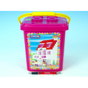 Chemoplast Stavebnica Cheva 18 Cukráreň plast 215ks v vedre 17x22x17cm