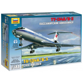 Zvezda Model Kit Samolot 7007 - Tupolev Tu-134B (1:144)
