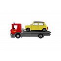Dromader Dromedár Auto odťahovka Welly Scania P320 + auto kov/plast 15 cm mix druhov v krabičke 18,5 × 10 × 6 cm