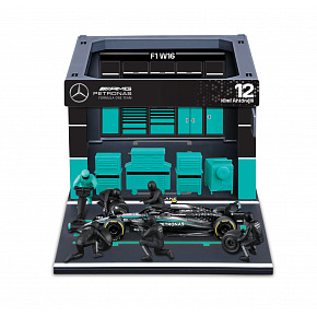 Bburago - Formula Racing F1 Pit Pass set - Mercedes-AMG Petronas W16 (2025) #12 Kimi Antonelli, 1:43