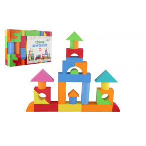 Teddies Zestaw konstrukcyjny z pianki 81 sztuk w plastikowym pudełku 32x21,5x7,5cm