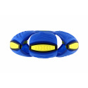 DiskMíč - Hoď disk, chyť míč! plast 22cm modrý na kartě 21,5x27x7cm
