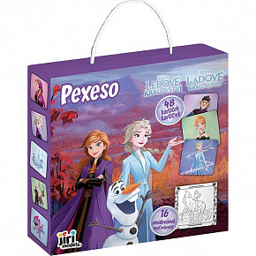 Jiri Models Pexeso v krabičce s omalovánkou FROZEN - Ledové království