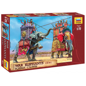 Zvezda Wargames (AoB) figurky 8011 - War Elephants III-II B. C. (1:72)
