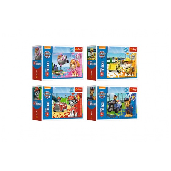 Trefl Puzzle 20mini MAXI-Rettungsfahrzeuge/Paw Patrol asst 4 Arten in Schachtel 11x8x4cm
