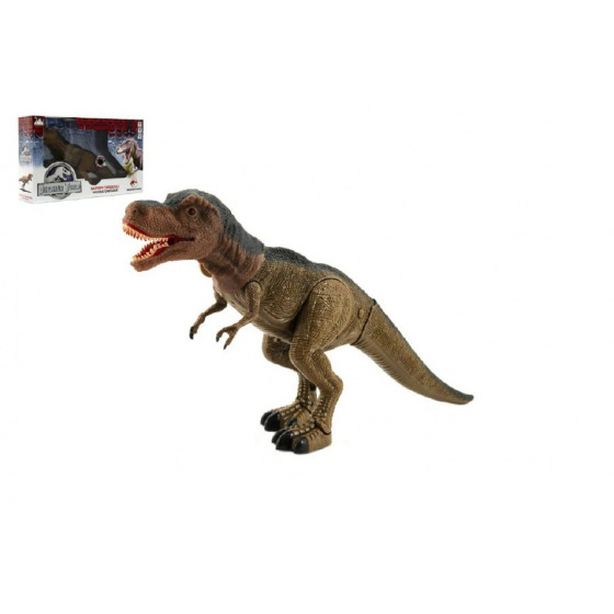 Teddies Dinosaurier Tyrannosaurus gehend Plastik 40cm batteriebetrieben mit Licht und Sound in Schachtel