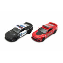 Teddies Auto Kinsmart Chevrolet Camaro policie/hasiči 12cm kov asst 2 barvy na zpětné natažení