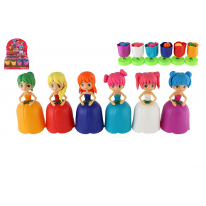 Teddies Blumenfee Puppe Kunststoff 12cm fester Körper Mix von Arten im Blister 12 Stück im Karton