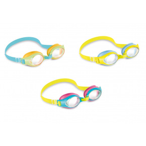 Intex Dziecięce kolorowe okulary pływackie 15cm 3 kolory na karcie 3-8 lat