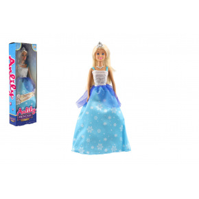 Teddies Panenka princezna Anlily plast 28cm modrá v krabici 10x32x5cm