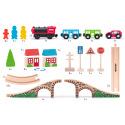 Woody 91121 Vláčkodráha osmička s elektrickou mašinkou