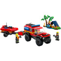 LEGO City 60412 4x4 Feuerwehrfahrzeug und Rettungsboot