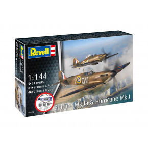 Revell Starter Kit letadlo 73771 - Spitfire Mk.Ia & Hurricane Mk.I (1:144)