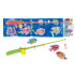 Teddies Spiel Fische/Angler magnetisch Kunststoff 4 Stk.+Rute Kunststoff 44cm 2 Farben auf Karte