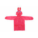 Teddies Kinderregenmantel Hase Größe 110-120cm rosa im Beutel 23x25cm