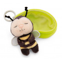 NICI klíčenka spící Včelka 12 cm, zelený košík, GREEN