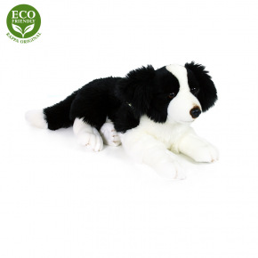 Rappa Plyšový pes Border kolie ležící 45 cm ECO-FRIENDLY