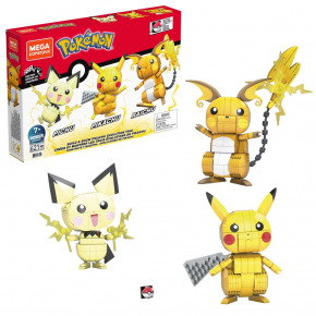 Mattel MEGA CONSTRUX ZBUDUJ I WYSTAW PICACHO I JEGO TRIO ROZWOJOWE