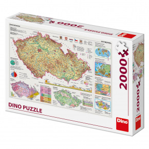 Dino Ďalšie puzzle Dino Mapy Českej republiky 2000D