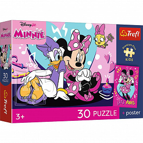 Trefl Puzzle Premium Plus Kids - Minnie 27x20cm + plakát 30 dílků v krabičce 21x14x4cm