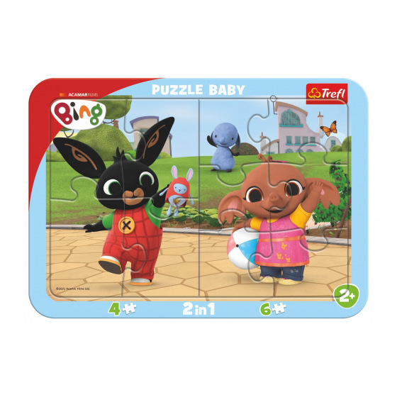 Trefl Puzzle deskové 2v1 Králíček Bing 10 dílků 33x23cm ve fólii 24m+