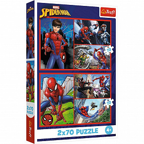 Trefl Puzzle 2v1 Pavoučí příběhy 2x70 dílků 27,5x18cm v krabici 19x29x4cm