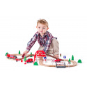 Woody Vláčkodráha s elektrickou mašinkou, hasiči, 60 dílů