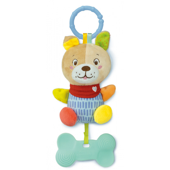 Clementoni Pluszowa grzechotka z uchwytem - Szczeniak