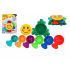 Teddies Kelímky do vody pyramida květina plast 16x16cm na kartě 6m+