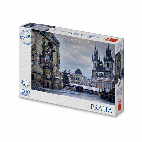 Dino ZIMNÍ ORLOJ 1000 Puzzle TRAVEL