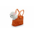 Teddies Pes/Pejsek v kabelce/tašce oranžové plyš 19x17cm v sáčku