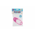 Teddies Chrastítko špendlík plast 12cm růžové 12x19cm v sáčku 0m+