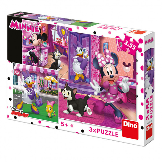 Dino Sonstige DINO Puzzle WD Ein Tag mit Minnie 3x55D