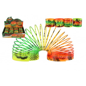 Spirála/pružina dinosaurus plast průměr 7,5cm v sáčku 12ks v boxu