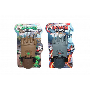 Teddies Drápy vystřelovací drak/dinosaurus plast 11x29cm 2 barvy na kartě