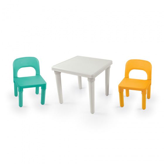 Dolu Kinder-Gartenset Tisch und 2 Stühle