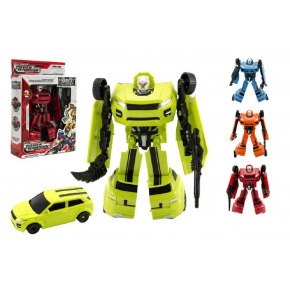 Teddies Robot/samochód Transformator Plastik 18cm asst 4 kolory w pudełku 19x22x6cm