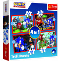 Trefl Puzzle 4v1 Sonic/Sonic The Hedgehog 28,5x20,5cm v krabici 28x28x6cm