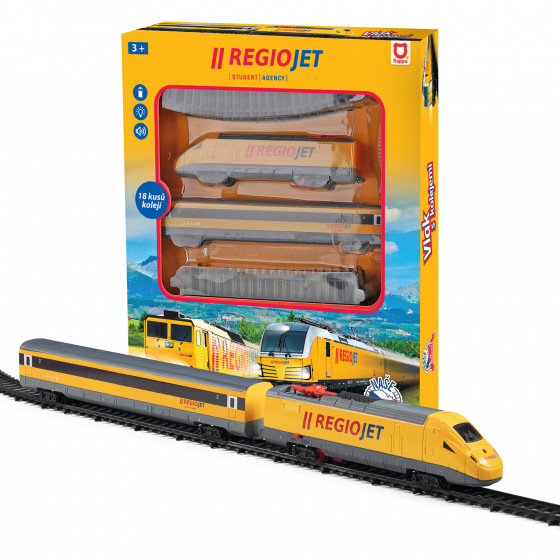 Vlak RegioJet se zvukem a světlem