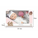 Teddies Miminko s dudlíkem a lahvičkou 25cm pevné tělo v krabici 26x15x10cm