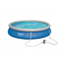 Bestway Aufstellpool rund Fast Set, Kartuschenfilter, Durchmesser 4,57m, Höhe 84cm