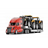 SIKU Super - Tahač Volvo VNL 860 s návěsem a JCB traktory
