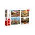Puzzle 4v1 Malovaná města + Kapybary 4000 dílků 68,3x48cm v krabici 40x27x9cm