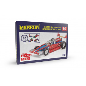 MERKUR - Stavebnice MERKUR - Zestaw konstrukcyjny Merkur 010 Formula, 223 elementy, 10 modeli