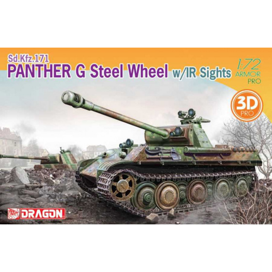 Dragon Model Kit tank 7697 - Panther G Steel Wheel w/IR Sights (1:72)