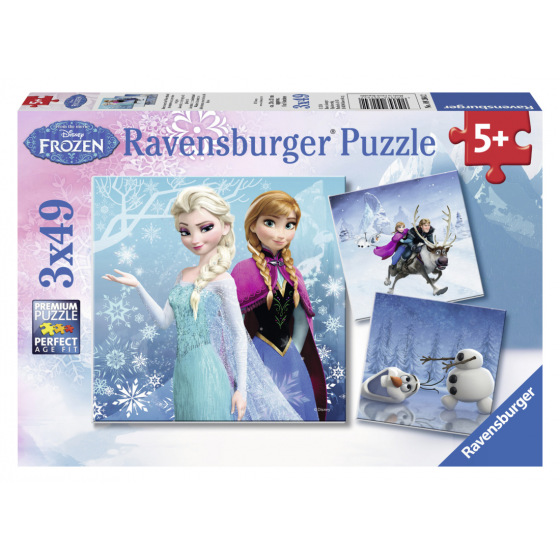 Ravensburger Disney Princess Ravensburger detské puzzle Ľadové kráľovstvo 3 x 49d