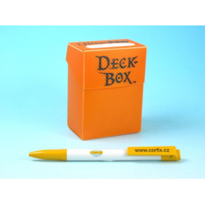 Plastová krabička - oranžová (75 kariet) (DECK BOX AZTEC SUN-textured)
