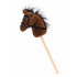 FAUNICA Hobby horse Bonnie, tmavě hnědý kůň na tyči