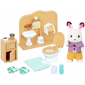 Sylvanian Families 5015 Nábytek "chocolate" králíků - bratr a umývárna